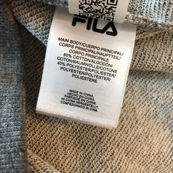 Fila Womens Crowd Pleaser Hoodie Pullover Pockets Gray 3X - Picture 5 of 5